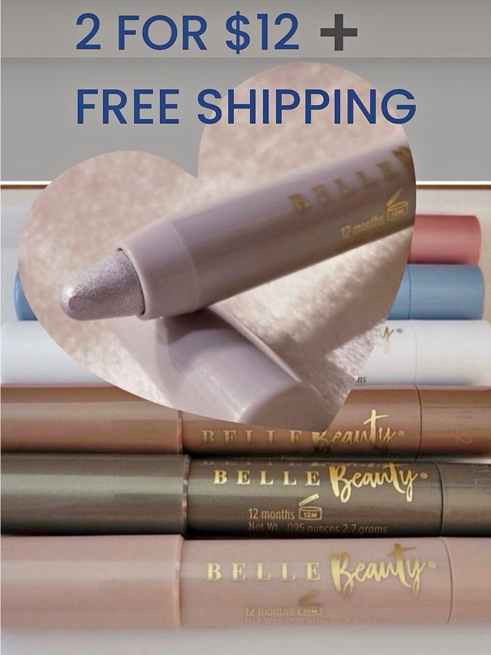 CHOOSE ONE Belle Beauty by Kim Gravel, So Shady Long Wear Eye Shadow Stick